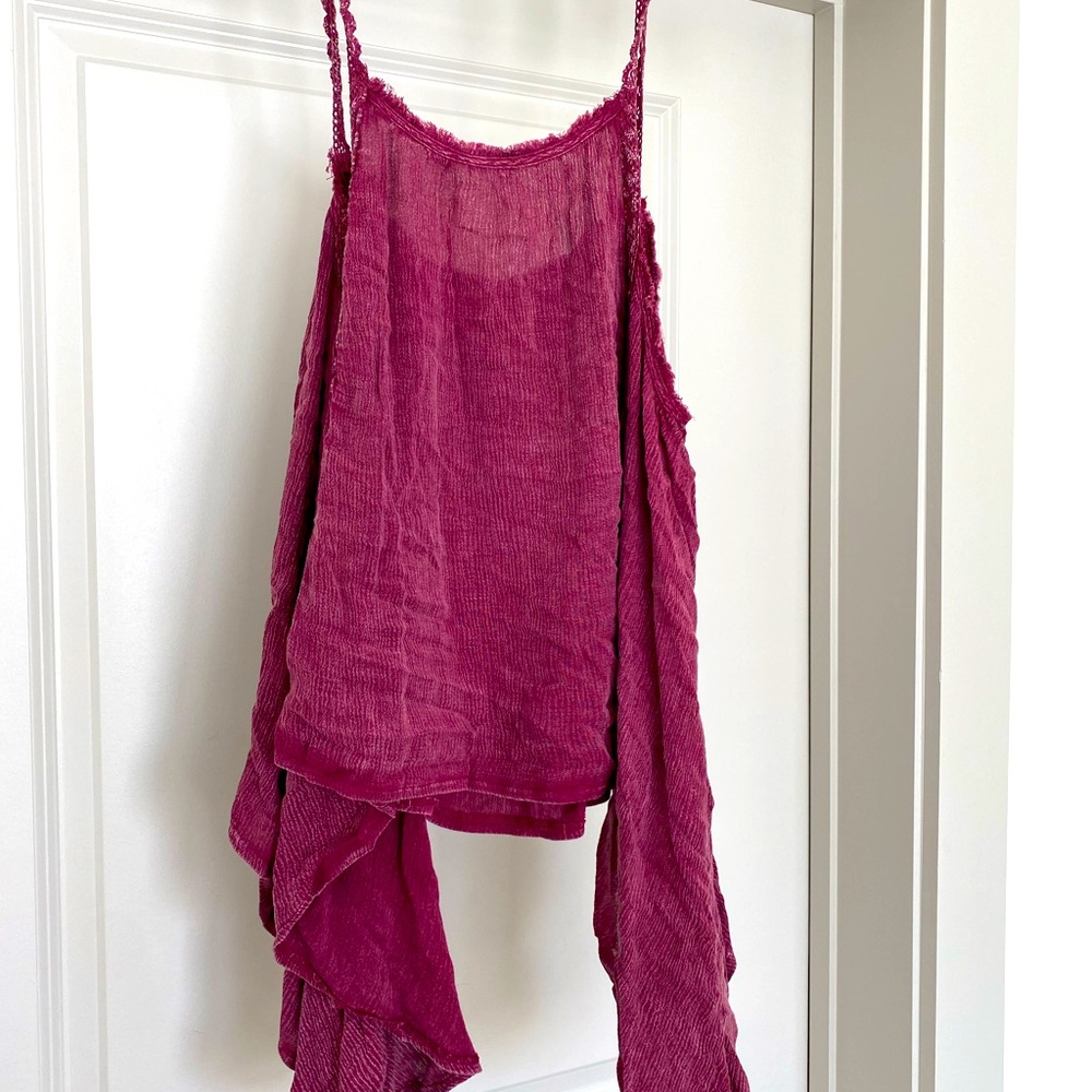 Maroon Scoop Back Tank